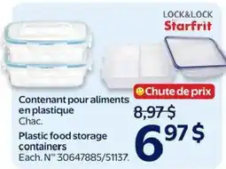 Walmart Lock&Lock Starfrit plastic food storage containers offer