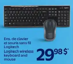 Walmart Logitech wireless keyboard and mouse offer