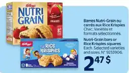 Walmart Kellogg's Nutri-Grain bars or Rice Krispies squares offer