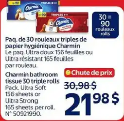 Walmart Charmin bathroom tissue 30 triple rolls offer
