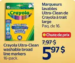 Walmart Crayola ultra-clean washable broad line markers offer