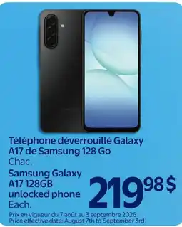 Walmart Samsung Galaxy A17 128GB offer