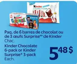 Walmart Kinder Chocolate 6-pack or Kinder Surprise 3-pack offer