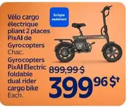 Walmart Gyrocopters PixAI Electric foldable dual rider cargo bike offer