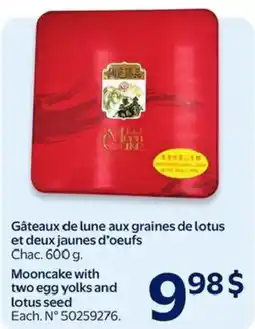 Walmart Mooncake with two egg yolks and lotus seed offer