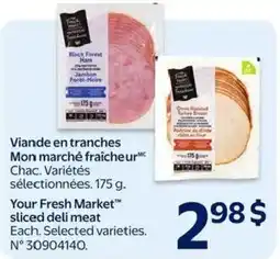 Walmart Your Fresh Market sliced deli meat offer