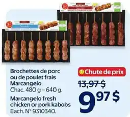 Walmart Marcangelo brochettes de porc ou de poulet frais offer