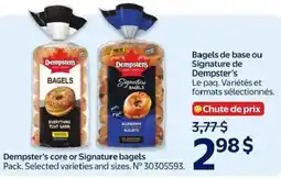 Walmart Dempster's core or Signature bagels offer