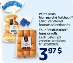 Walmart Your Fresh Market buns or rolls offer