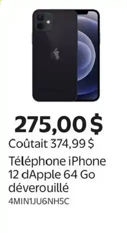 Walmart iPhone 12 dApple 64 Go déverouillé offer