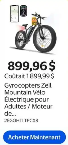 Walmart Gyrocopters Zeil Mountain Vélo Électrique pour Adultes offer