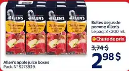 Walmart Allen's apple juice boxes offer
