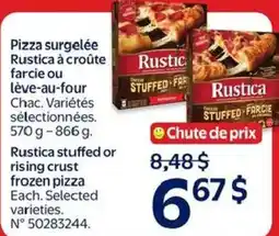 Walmart Rustica stuffed or rising crust frozen pizza offer