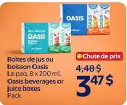 Walmart Oasis beverages or juice boxes offer