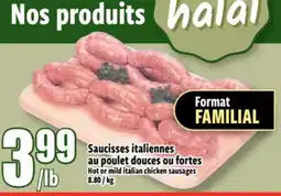 Bonanza Saucisses italiennes au poulet douces ou fortes offer