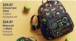 Walmart School Yard Vibes backpack set offer