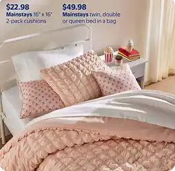 Walmart Mainstays twin, double or queen bed in a bag offer