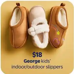Walmart George kids' indoor/outdoor slippers offer