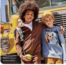 Walmart George fleece hoodie, fleece crew or woven pants offer