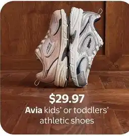 Walmart Avia kids' or toddlers' athletic shoes offer