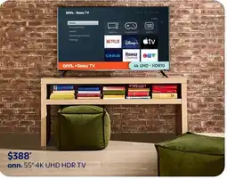 Walmart onn. 55" 4k uhd hdr tv offer
