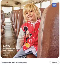 Walmart Mickey Mouse and Friends bomber jacket offer