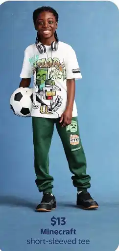 Walmart Minecraft short-sleeved tee offer