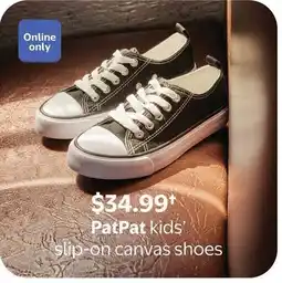Walmart PatPat kids' slip-on canvas shoes offer