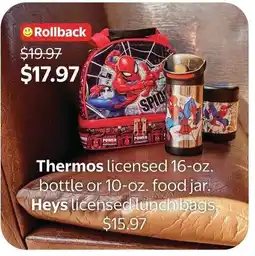 Walmart Thermos licensed lunch bags offer