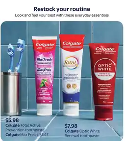 Walmart Colgate Total Active Prevention toothpaste offer