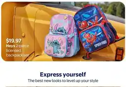 Walmart Heys 2-piece licensed backpack set offer
