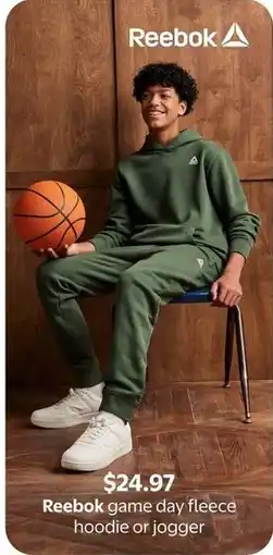 Walmart Reebok game day fleece hoodie or jogger offer