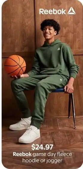 Reebok game day fleece hoodie or jogger