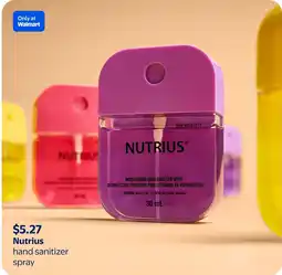 Walmart Nutrius hand sanitizer spray offer