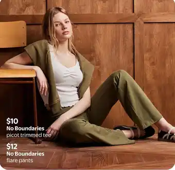 No Boundaries picot trimmed tee