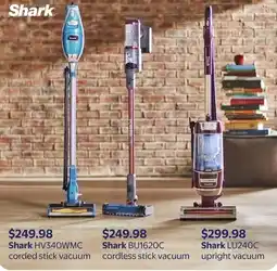 Walmart Shark shark hv340wmc corded stick vacuum offer