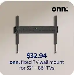 Walmart onn. fixed TV wall mount offer