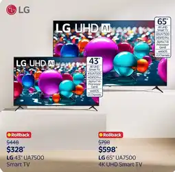 Walmart LG 43" UA7500 Smart TV offer