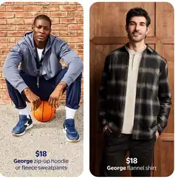Walmart George zip-up hoodie or fleece sweatpants offer