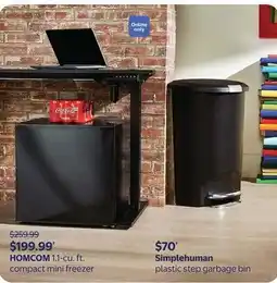 Walmart homcom 11-cu. ft. compact mini freezer offer