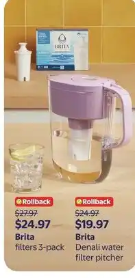 Walmart Brita Denali water filter pitcher offer