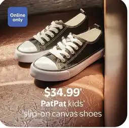 Walmart PatPat kids' slip-on canvas shoes offer