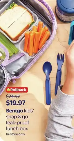 Walmart Bentgo kids' snap & go leak-proof lunch box offer