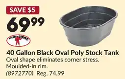 Princess Auto 40 Gallon Black Oval Poly Stock Tank offer