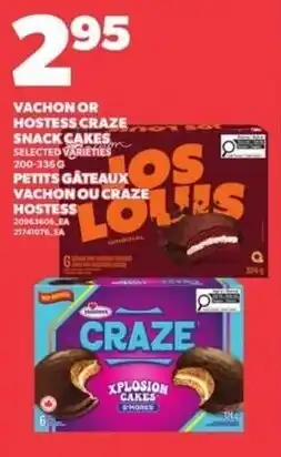 Independent Grocer Vachon or Hostess Craze snack cakes offer