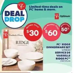Independent Grocer PC ridge dinnerware set offer