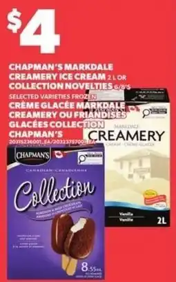 Independent Grocer Chapman's markdale creamery ice cream 2 l or collection novelties offer