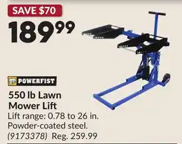 Princess Auto 550 lb Lawn Mower Lift offer