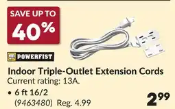 Princess Auto Indoor Triple-Outlet Extension Cords offer