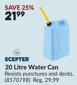 Princess Auto 20 Litre Water Can offer